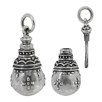 Sterling Silver, 26X13mm Bottle Pendant