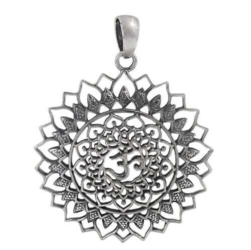 Sterling Silver Om Pendant