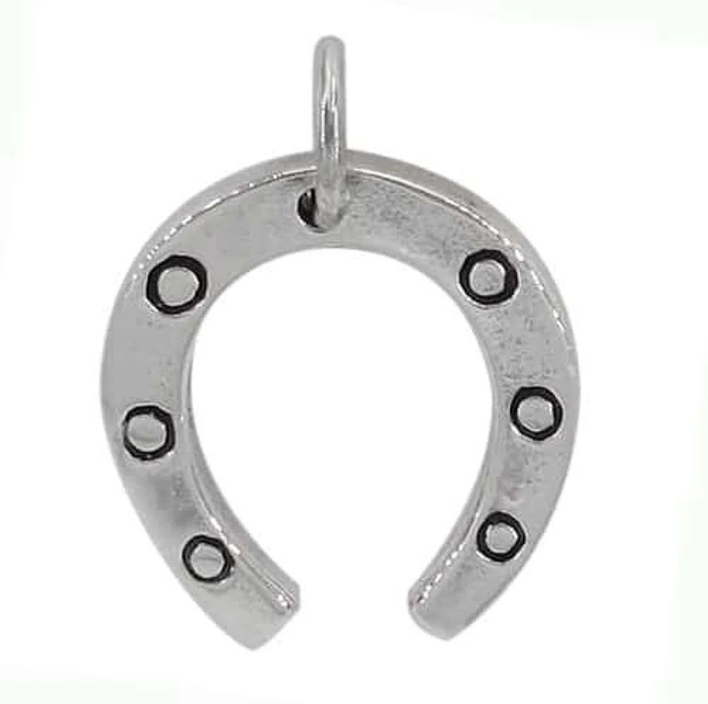 Sterling Silver Horseshoes Pendant, 20X19mm Frame