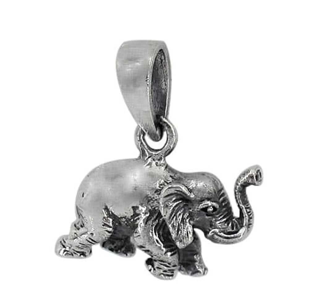 Sterling Silver, Elephant Pendant