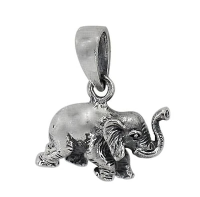 Sterling Silver, Elephant Pendant