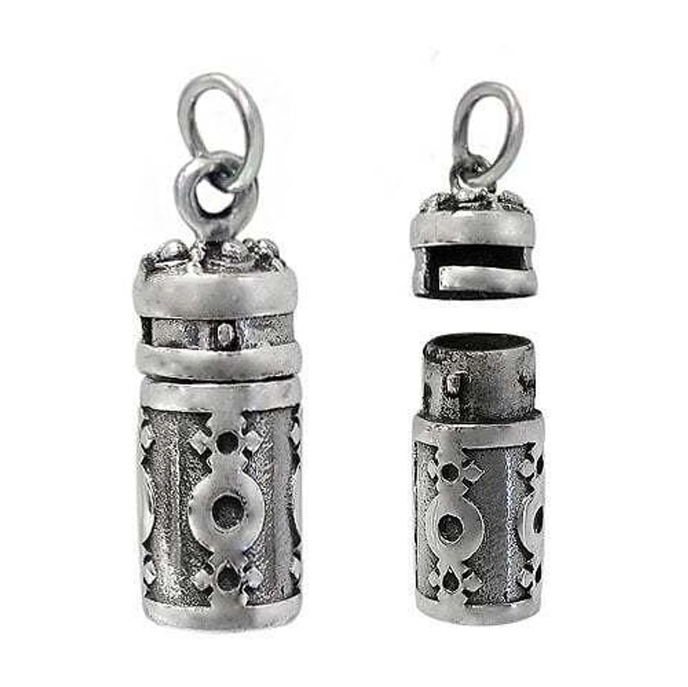 Sterling Silver, 17X7mm Poison Pendant