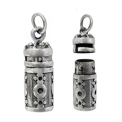 Sterling Silver, 17X7mm Poison Pendant