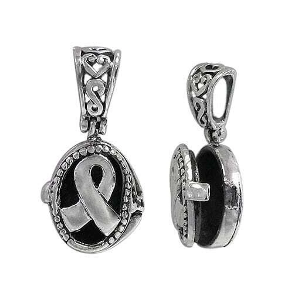 Sterling Silver, 14X12mm Prayer Box Pendant