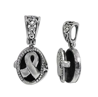 Sterling Silver, 14X12mm Prayer Box Pendant