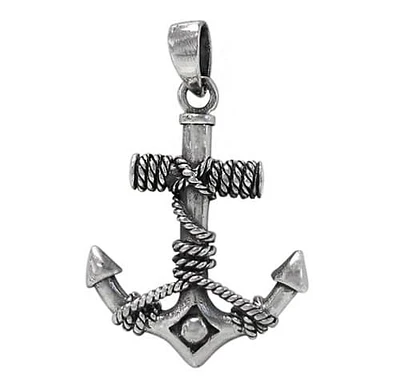 Sterling Silver Anchor Pendant