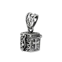 Sterling Silver, 12X9mm Prayer Box Pendant