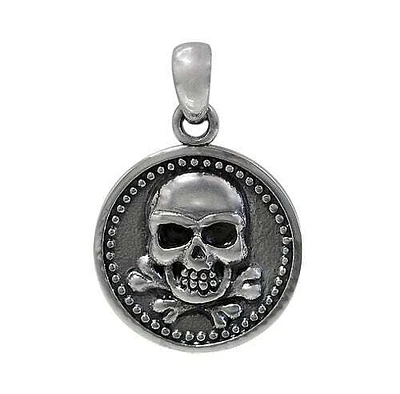 Sterling Silver, Detail Skull Head Pendant. Approx Pendant Size: 21mm L X 3mm W