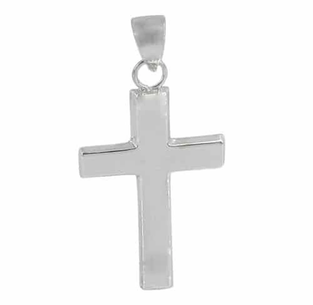 Sterling Silver Flat Cross Pendant