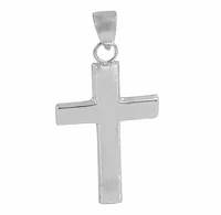 Sterling Silver Flat Cross Pendant