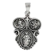 Sterling Silver Catholic Pendant