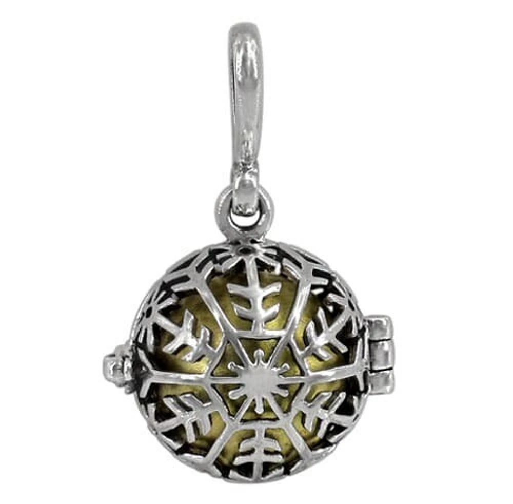 Sterling Silver Harmony Ball Pendant, 17mm(Ball),19X23mm