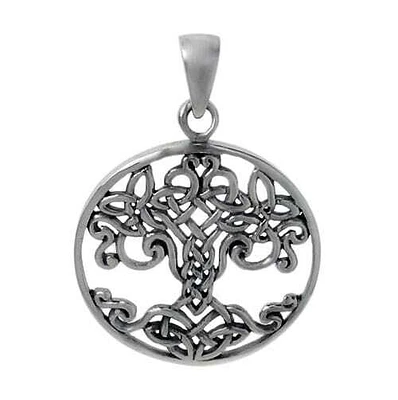 Sterling Silver, Detail Filigree Tree Of Life Pendant. Approx Size: 24mm D X 1.2mm T