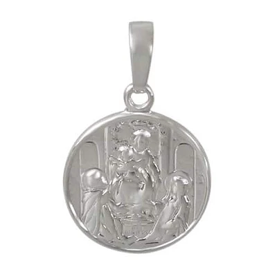 Sterling Silver, Medallion Pendant. Approx Size: 16mm Diameter