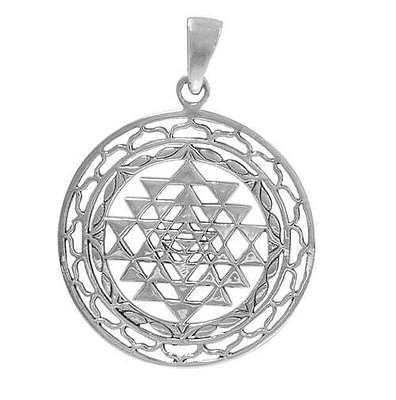 Sterling Silver Sri Yantra Pendant