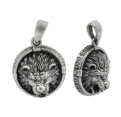 Sterling Silver Lion Head Pendant