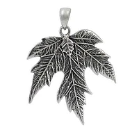 Sterling Silver Leaf Pendant, 35X32mm(Outer Frame)