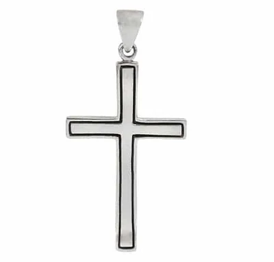 Sterling Silver Flat Cross Pendant