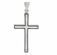 Sterling Silver Flat Cross Pendant