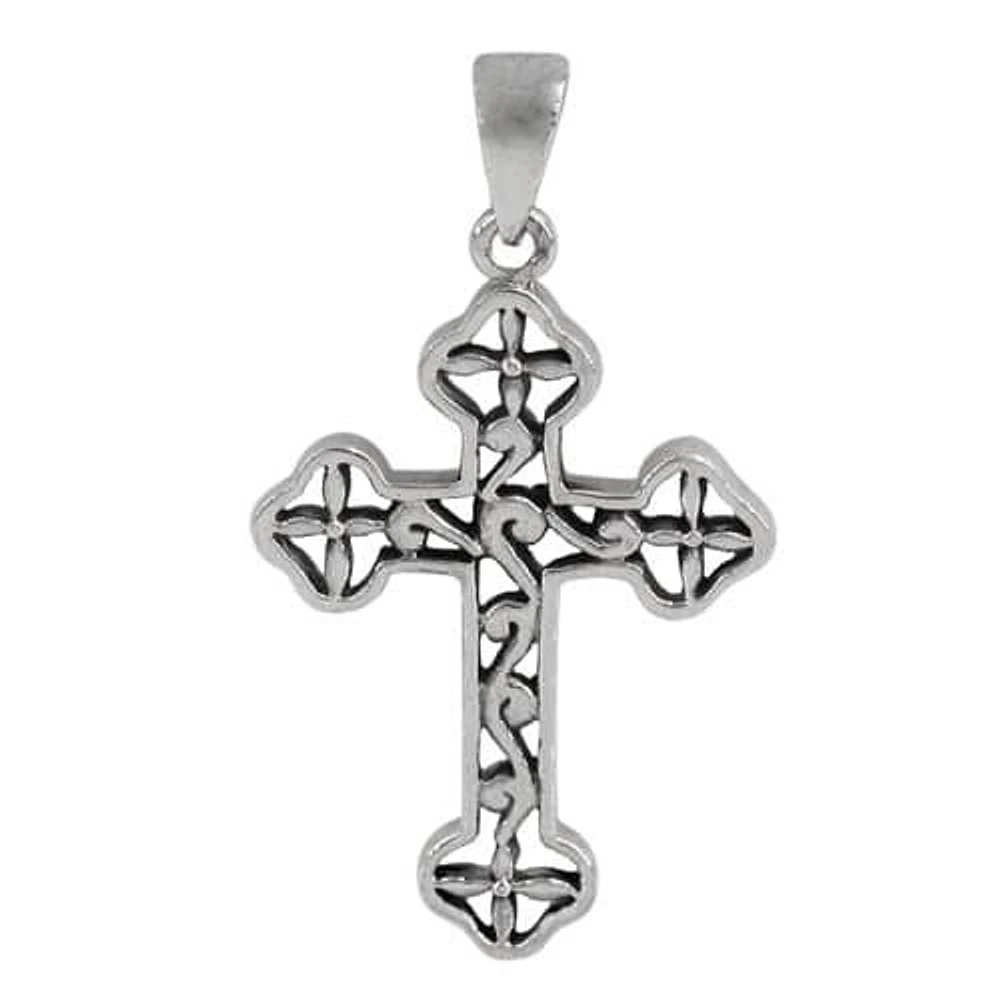 Sterling Silver Filigree Cross Pendant