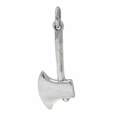 Sterling Silver Axe Pendant, 30X13mm