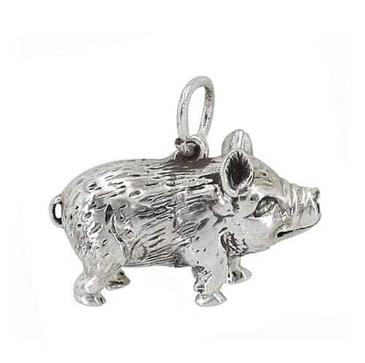 Sterling Silver Pig Pendant