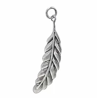 Sterling Silver Leaf Pendant, 51X12mm