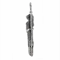 Sterling Silver Feather With Arrow Pendant,63X10mm Frame