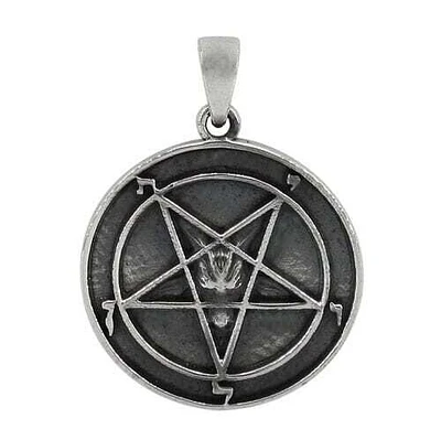 Sterling Silver Pentagram Pendant, 28mm Diameter