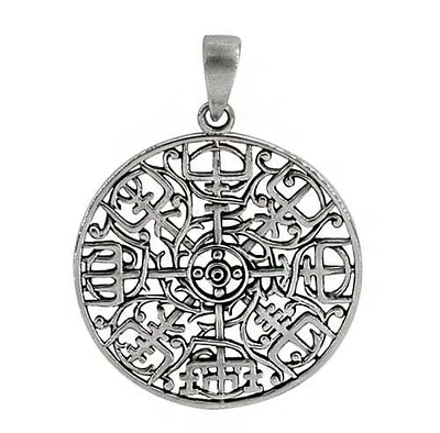 Sterling Silver Vegvisir Pendant