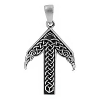 Sterling Silver, Celtic Rune Viking Pendant