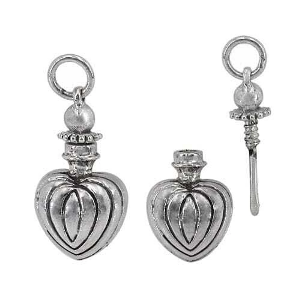 Sterling Silver, 26X14mm Bottle Pendant