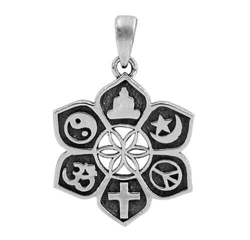 Sterling Silver Coexist Harmony Pendant