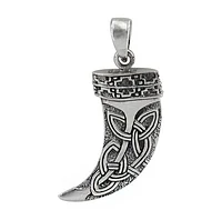 Sterling Silver Celtic Horn Pendant