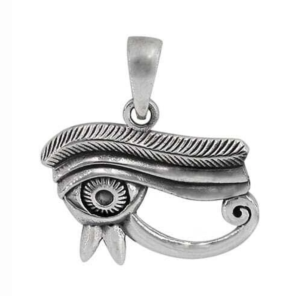 Sterling Silver Egyptian Eye Pendant, 23X26mm Frame