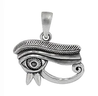 Sterling Silver Egyptian Eye Pendant, 23X26mm Frame