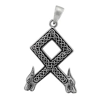 Sterling Silver, Celtic Rune Viking Pendant
