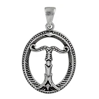 Sterling Silver Irminsul Viking Pendant