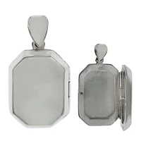 Sterling Silver, Rectangular Locket.  (Locket29) (Locket30) (Locket31) (Locket32)