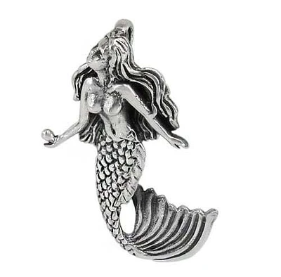 Sterling Silver Mermaid Pendant, 19X33mm