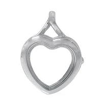 Sterling Silver With Rhodium Heart Locket