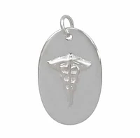 Sterling Silver Medical Pendant, 30X18mm Frame