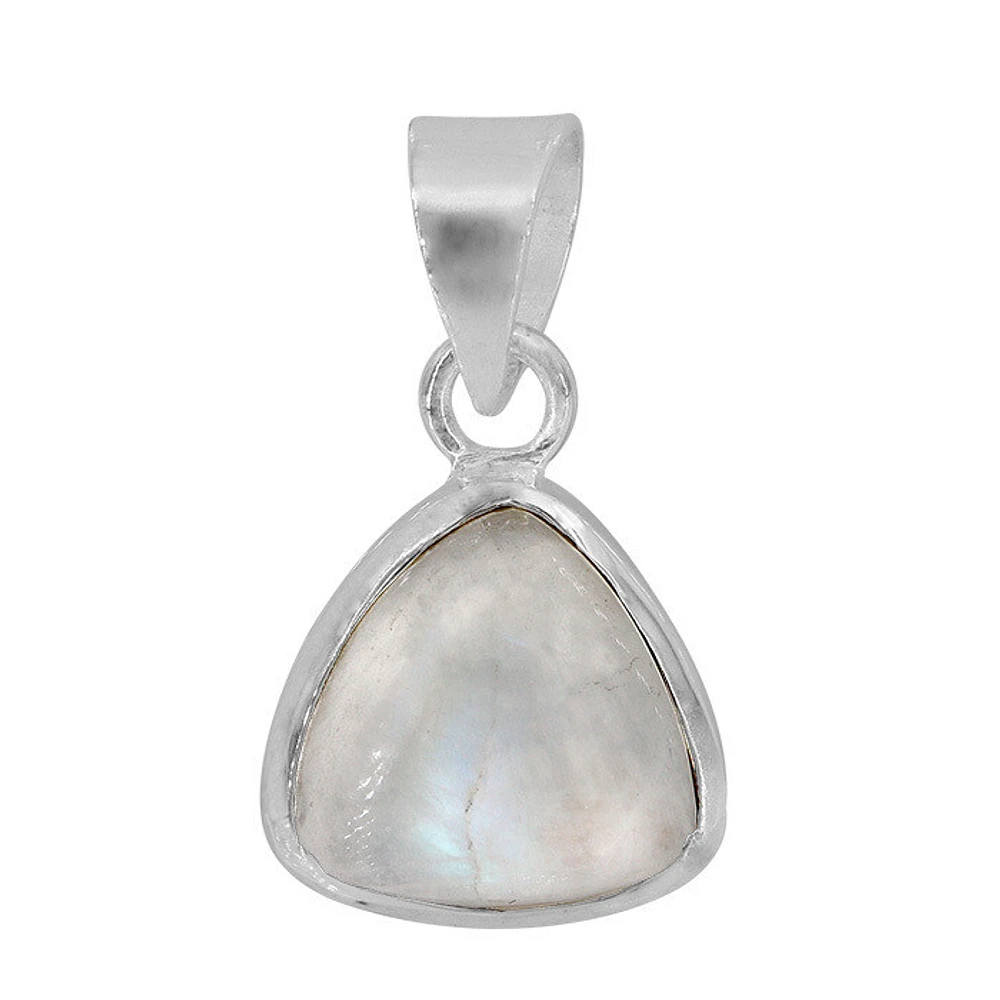 Sterling Silver, 14X14mm Moonstone Pendant