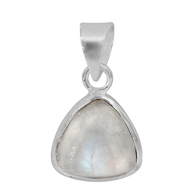 Sterling Silver, 14X14mm Moonstone Pendant