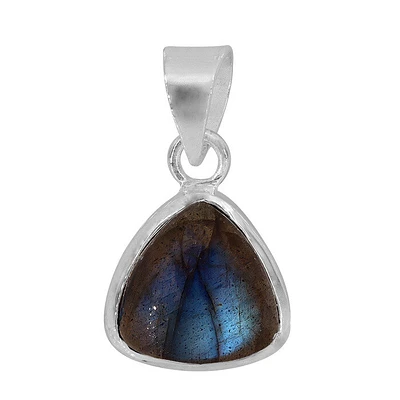 Sterling Silver, 14X14mm Labradorite Pendant