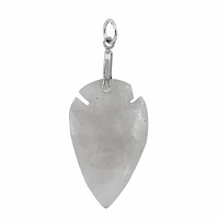 Sterling Silver With Rhodium, 20X34mm Arrow Head Pendant