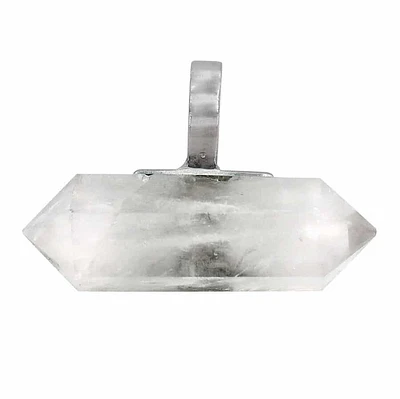 Sterling Silver 30X10mm Crystal Pendant