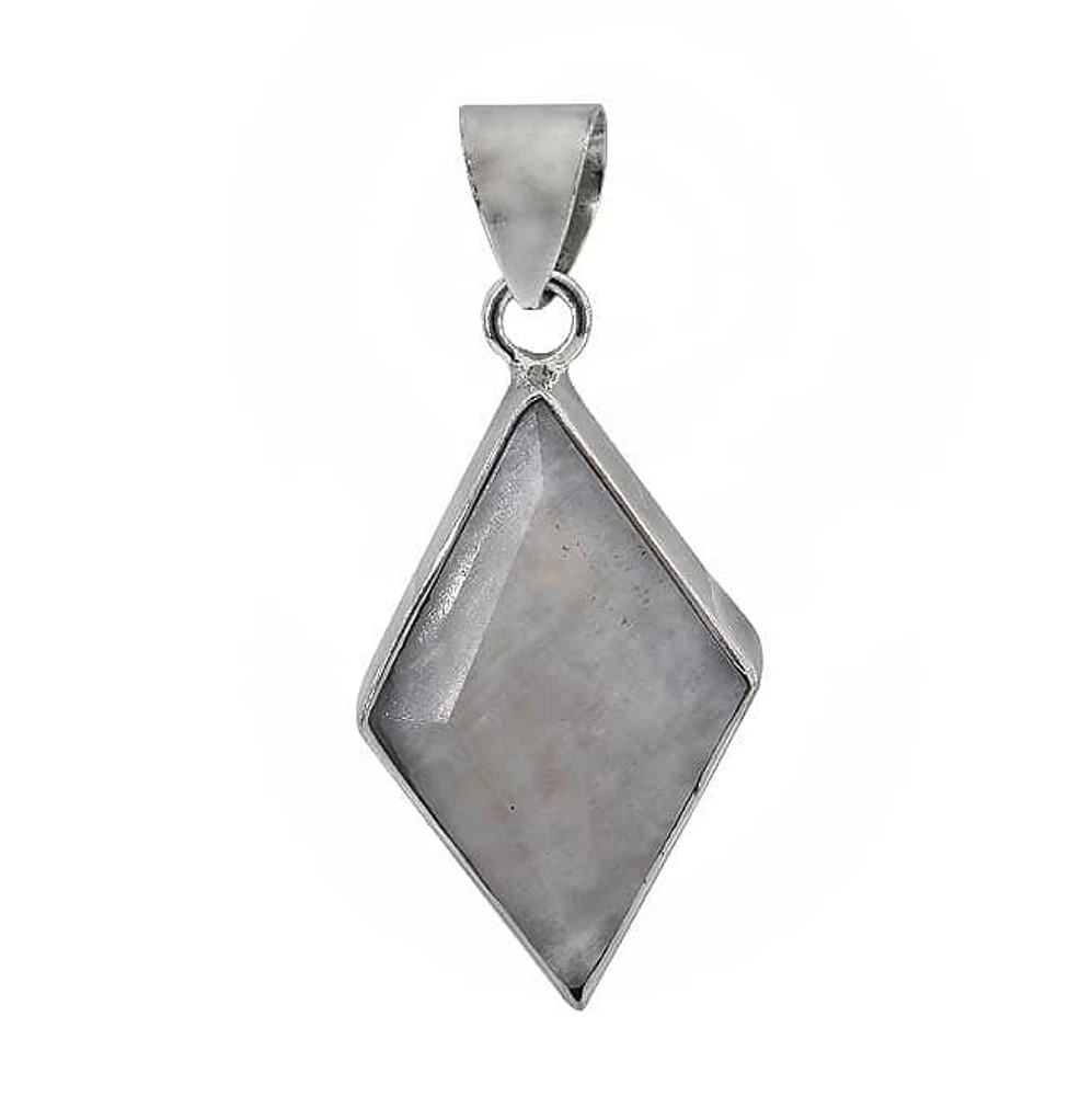 Sterling Silver, 18X28mm Moonstone Pendant