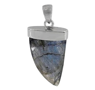 Sterling Silver, 16X23mm Stone Pendant. Colour And Size May Vary