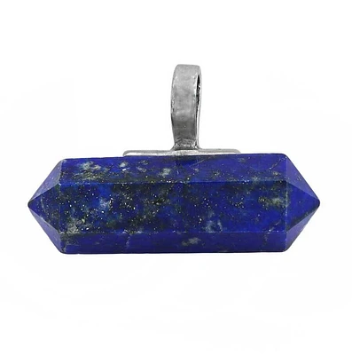 Sterling Silver 30X10mm Lapis Lazuli Pendant